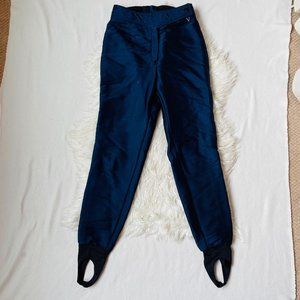 Schoeller Skifans Vintage Womens‎ Navy Regular Fit Stirrup Tapered Ski Pants 10